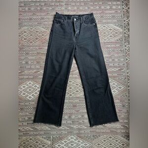 Aritzia Denim Forum Farrah Dark Gray Black High-Waist Jeans 26